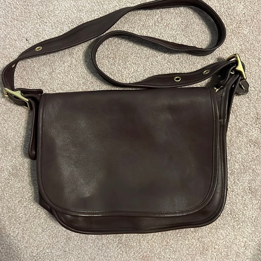 Coach Dark Brown Leather Shoulder Bag